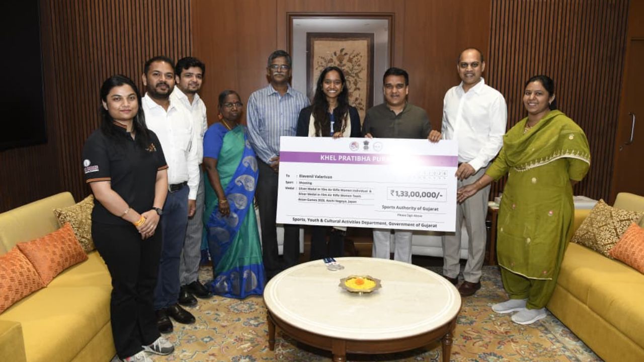 Gujarat Shooter Elavenil Valarivan Honoured With ₹1.33 Crore Elavenil Valarivan Asian Games 2026, the blunt times