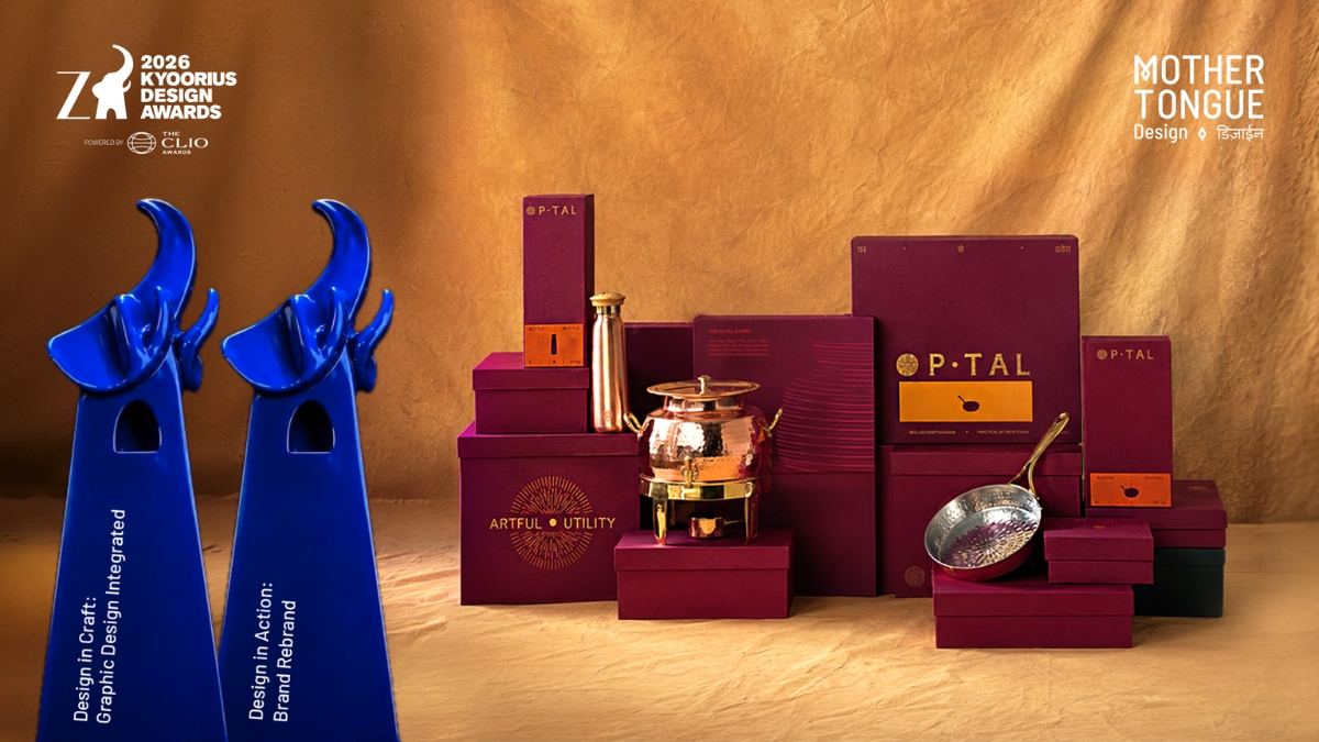 Mother Tongue Design Wins Two Blue Elephants at the 2026 Kyoorius Design Awards for P•TAL's Rebrand-TBT