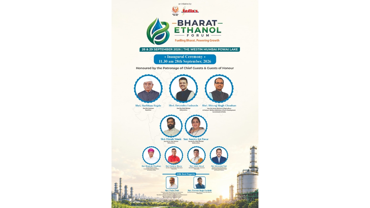 Bharat Ethanol Forum 2026 in Mumbai on September 28 and 29; focus shifts from E20 to E30-TBT