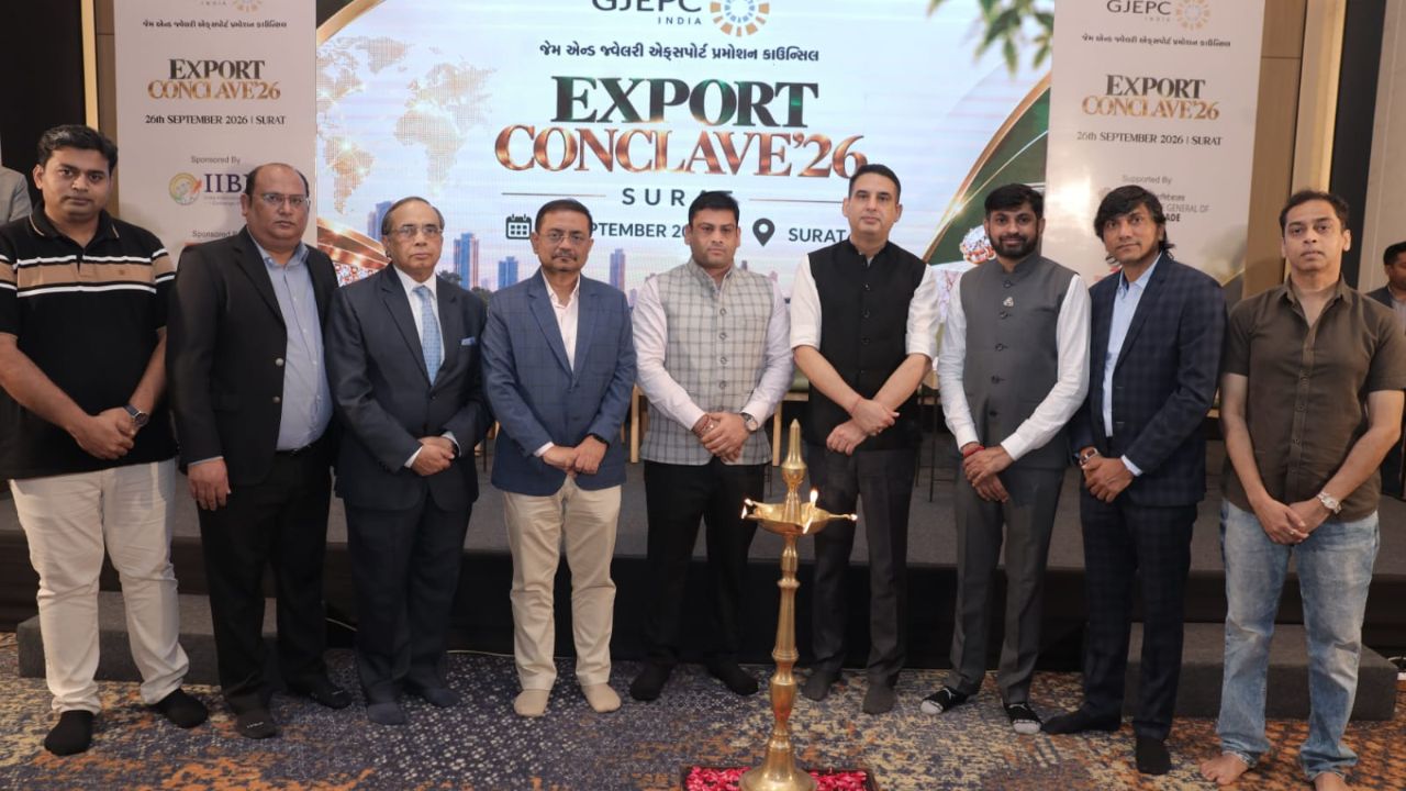 GJEPC Export Conclave Targets Global Growth for Surat Jewellers GJEPC Export Conclave 2026, the blunt times