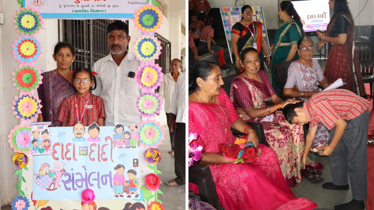 Grandparents’ Day Brings Generations Together at Navchetan Adani Vidyalaya Grandparents’ Day celebration in Surat Adani Navchetan Vidyalaya, the blunt times