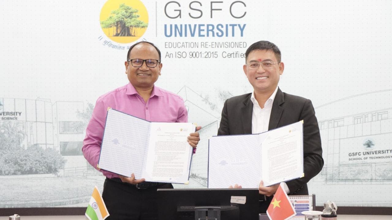 Gujarat : GSFC University Signs MoU With Vietnam’s UEF GSFC University UEF Vietnam MoU, the blunt times