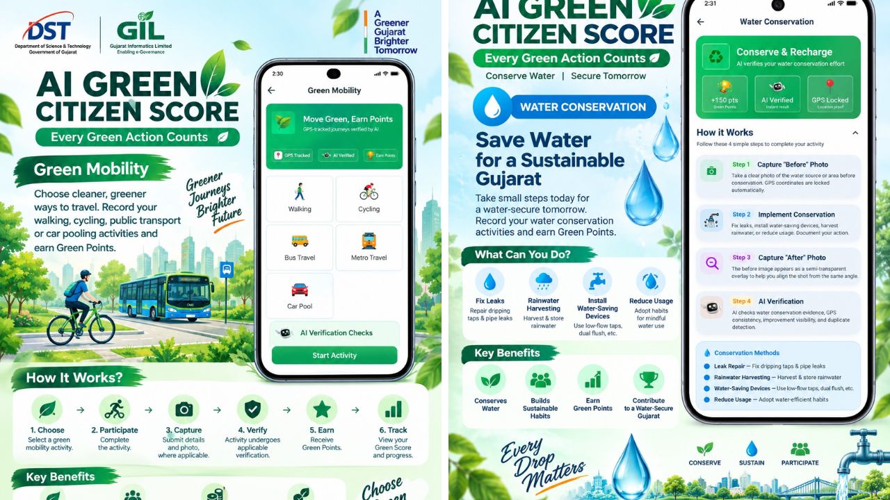 Gujarat Launches AI App to Score Green Actions Gujarat AI Green Citizen Score App, the blunt times