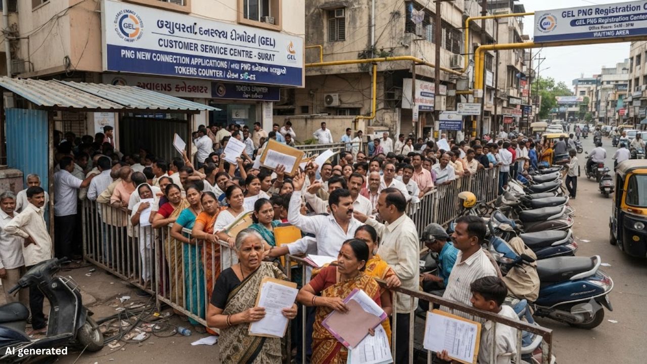 GEL Faces Heat Over PNG Service Woes in South Gujarat GEL PNG Service Complaints in Surat, the blunt times