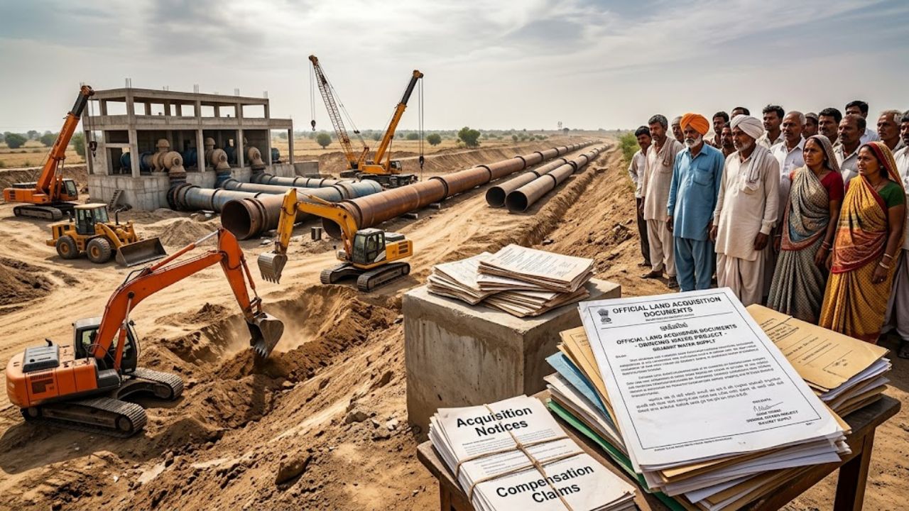Gujarat : Rs.711 crore water project faces land acquisition questions ₹711 crore Tapi-Karjan water project Gujarat, the blunt times