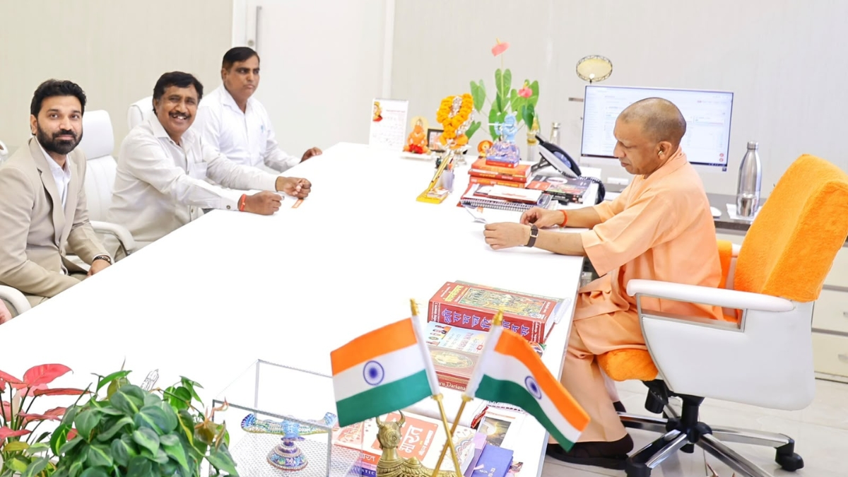 Monu Chauhan Discusses Ayodhya Infrastructure and Development Vision with CM Yogi Adityanath Monu Chauhan