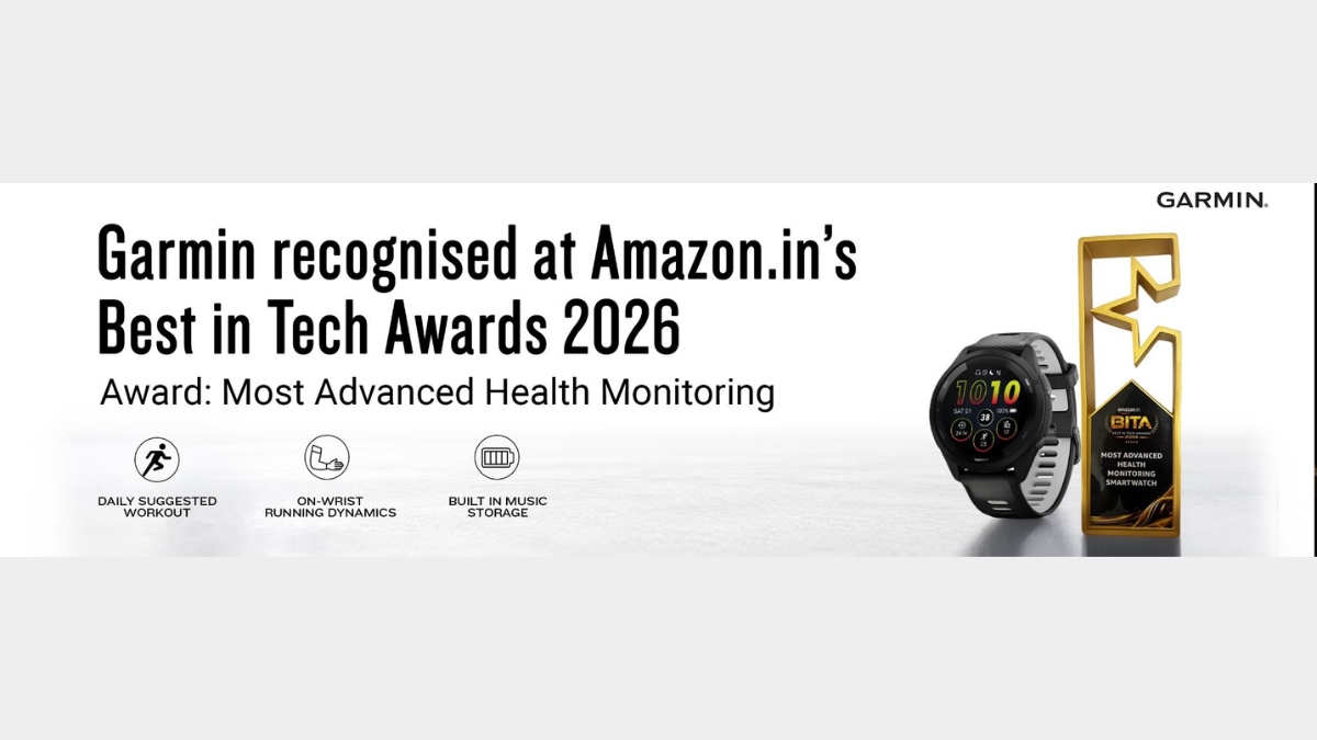 Garmin Receives ‘Most Advanced Health Monitoring Smartwatch’ Award At Amazon.in’s ‘Best in Tech Awards 2026’ Garmin Receives ‘Most Advanced Health Monitoring Smartwatch’ Award At Amazon.in’s ‘Best in Tech Awards 2026’-TBT