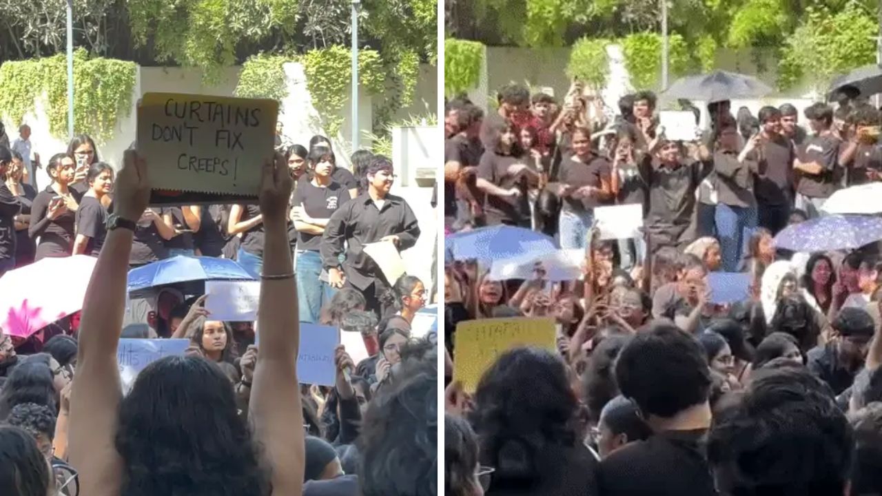 Nirma University students protest, the blunt times